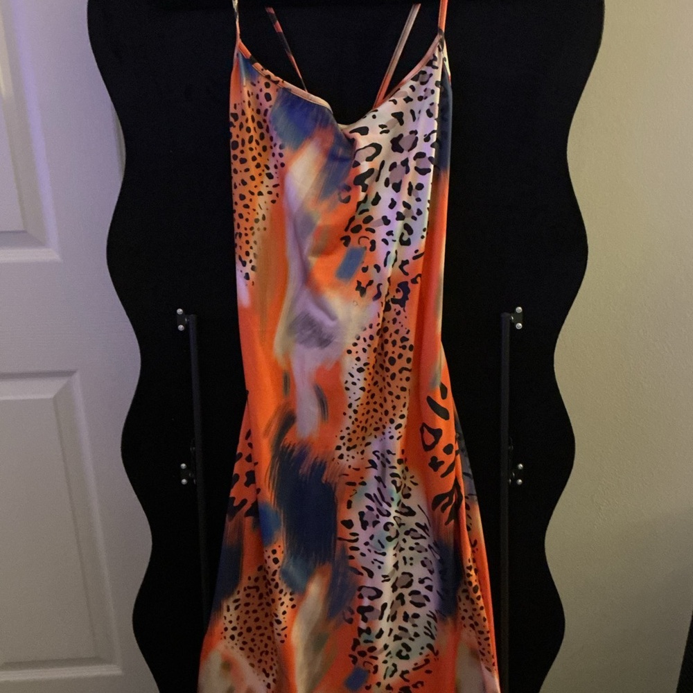 Women’s Multicolor Animal Print Dress Size XXL – Sexy Date Night Vacation Dress